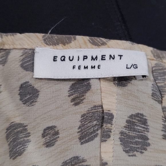 Equipment Femme Lewis Shorts Silk High Rise Animal Print Neutral Boho Preppy L - Picture 3 of 9